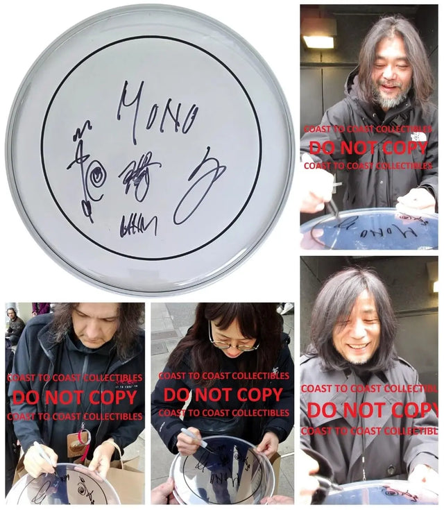Mono Japanese Band Signed 12'' Drumhead COA Exact Proof Autographed Takaakira Goto,Dahm Majuri Cipolla,Tamaki Kunishi,Yoda