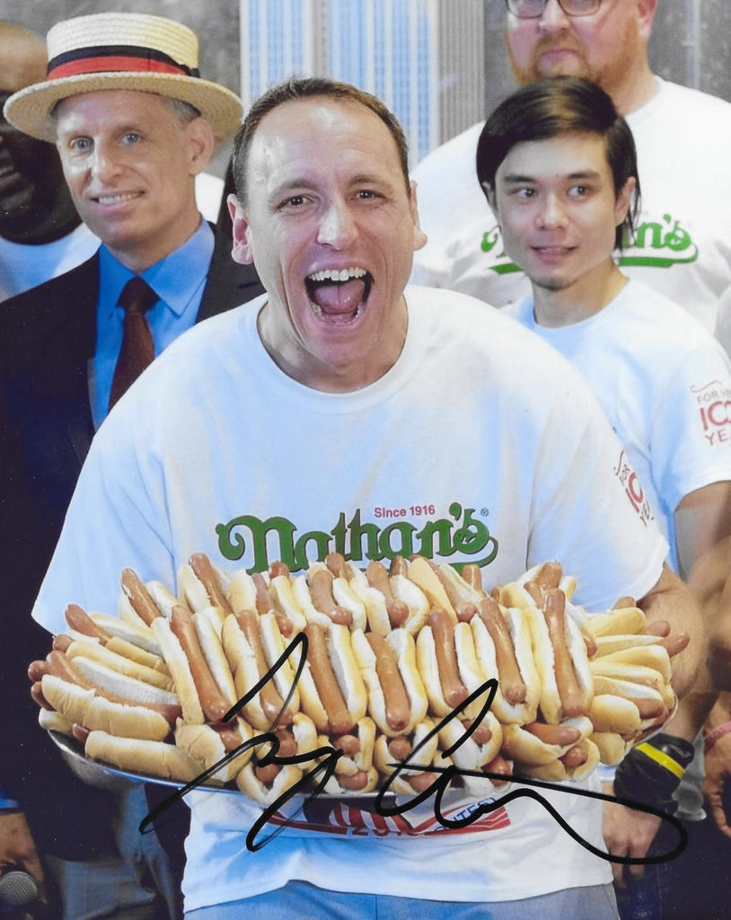 Joey Chestnut Signed 8x10 Photo Nathan Hot Dog World Champion Proof Autographed Star..