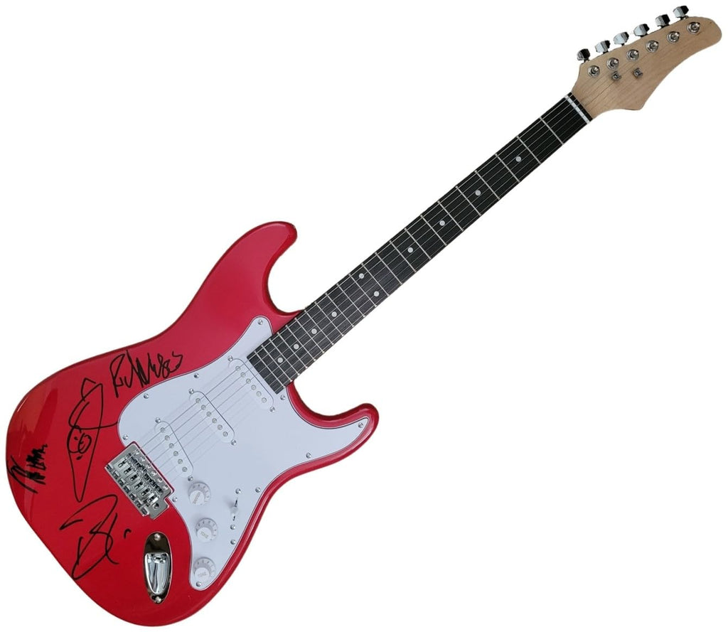 Cheap Trick band signed full size Electric guitar COA proof Robin Zander,Rick Nielsen,Tom Peterson