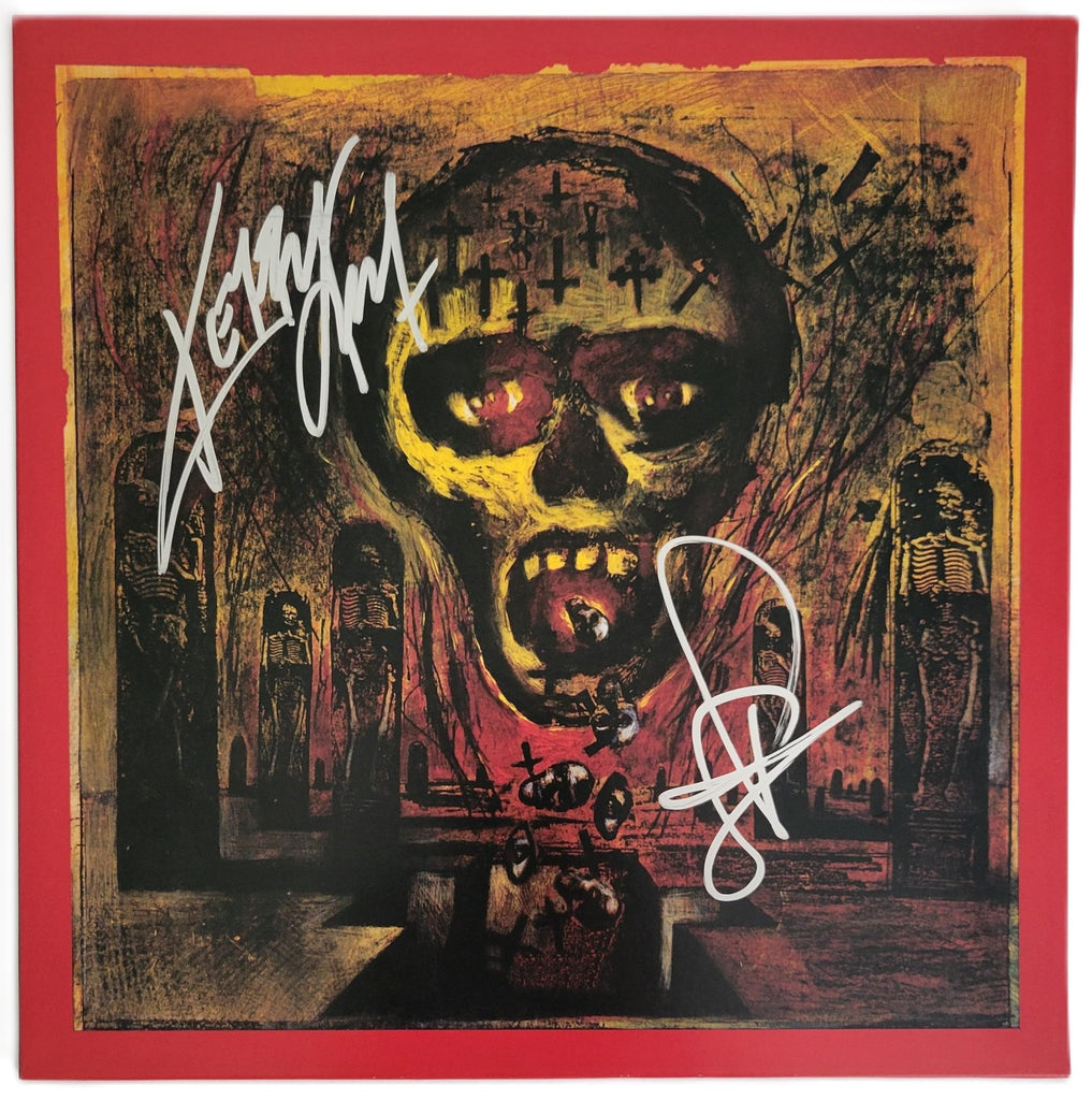 Tom Araya Kerry King Signed Slayer Seasons in the Abyss Album COA Exact Proof Autographed Vinyl Record