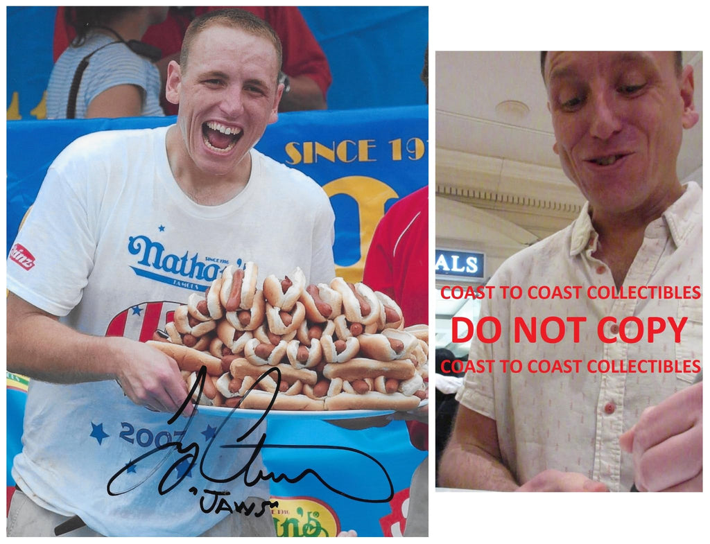 Joey Chestnut Signed 8x10 Photo Nathan Hot Dog World Champion Proof Autographed Star