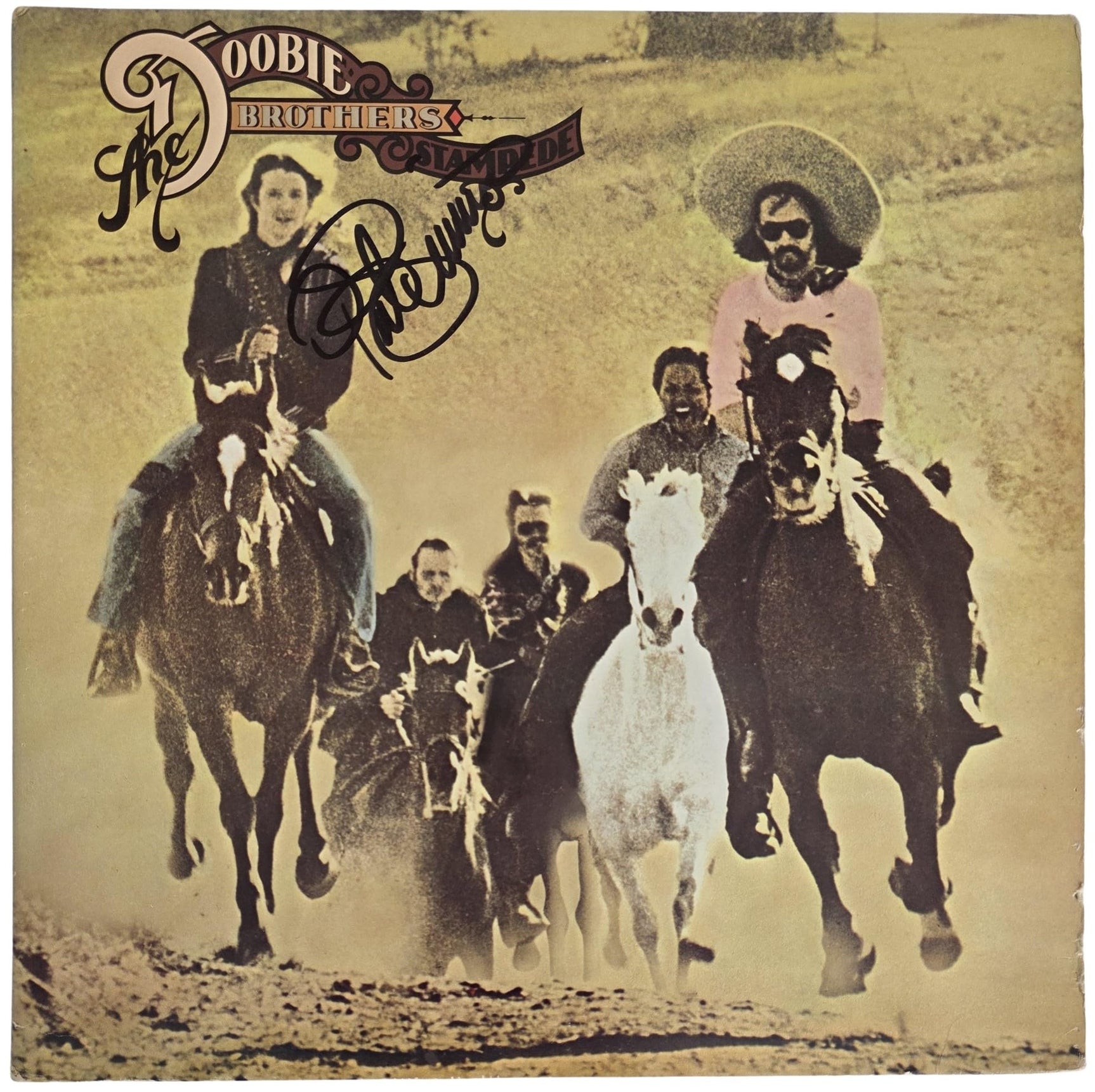 Patrick Simmons Signed The Doobie Brothers Stampede Album COA Proof Autographed Vinyl Record