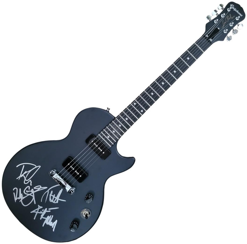 Def Leppard Band Signed Les Paul Electric Guitar COA Proof Autographed Joe Elliott Rick Savage Phil Collen Rick Allen