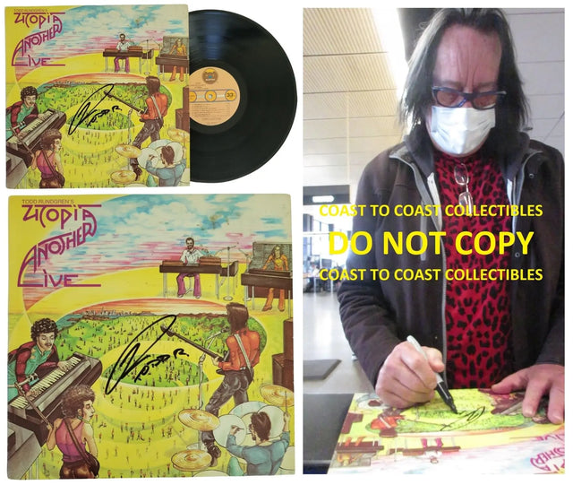 Todd Rundgren Signed Utopia Another Live Album Vinyl Record Proof Autographed