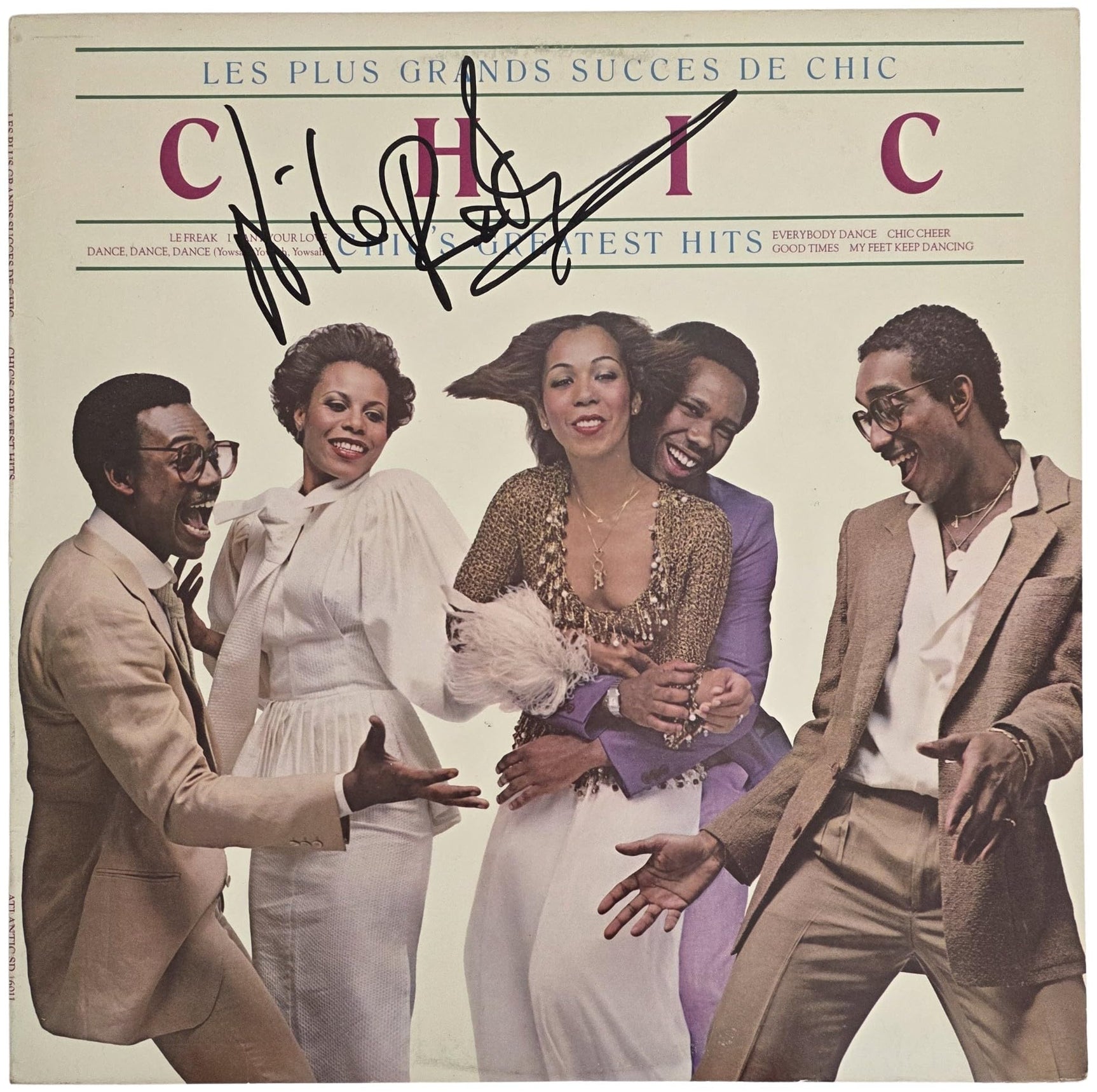 Nile Rodgers Signed Chic Greatest Hits Album COA Exact Proof Autographed Vinyl Record