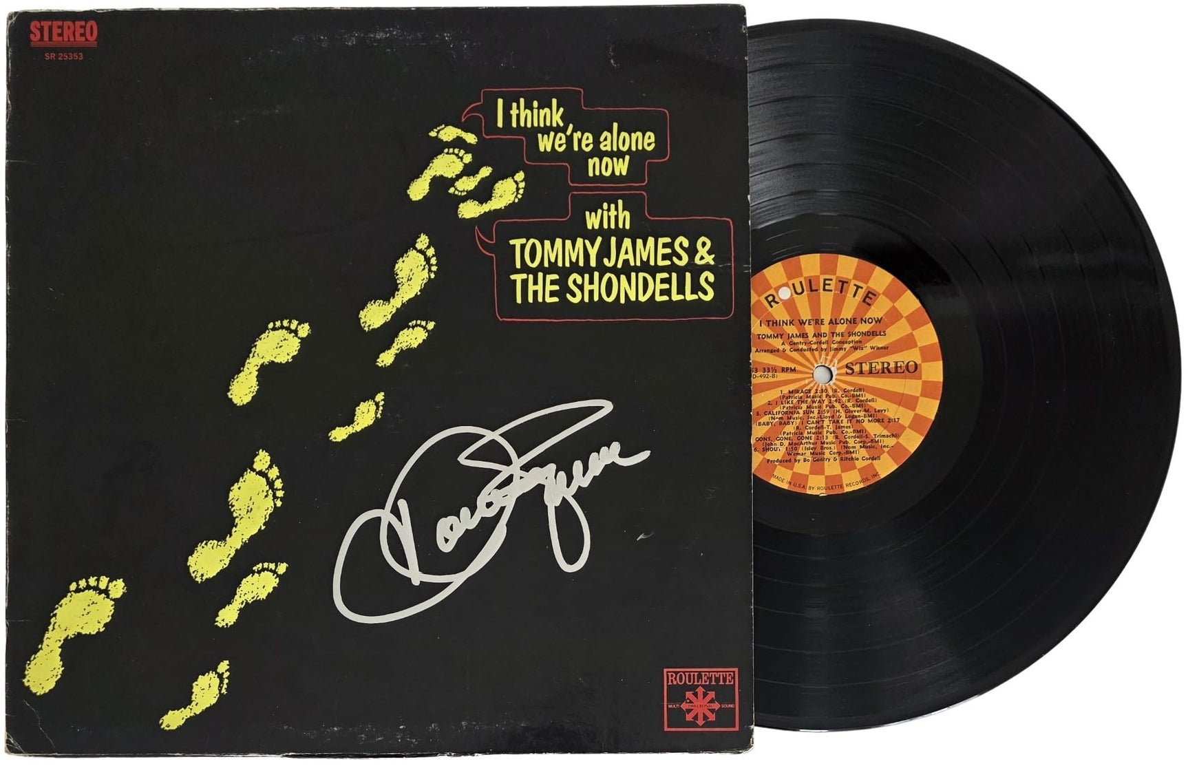 Tommy James Signed I Think We're Alone Now Album COA Proof Autographed Vinyl Record