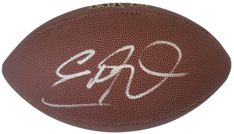 Eddie George Signed Football Proof COA Autographed Tennessee Titans Ohio State Heisman