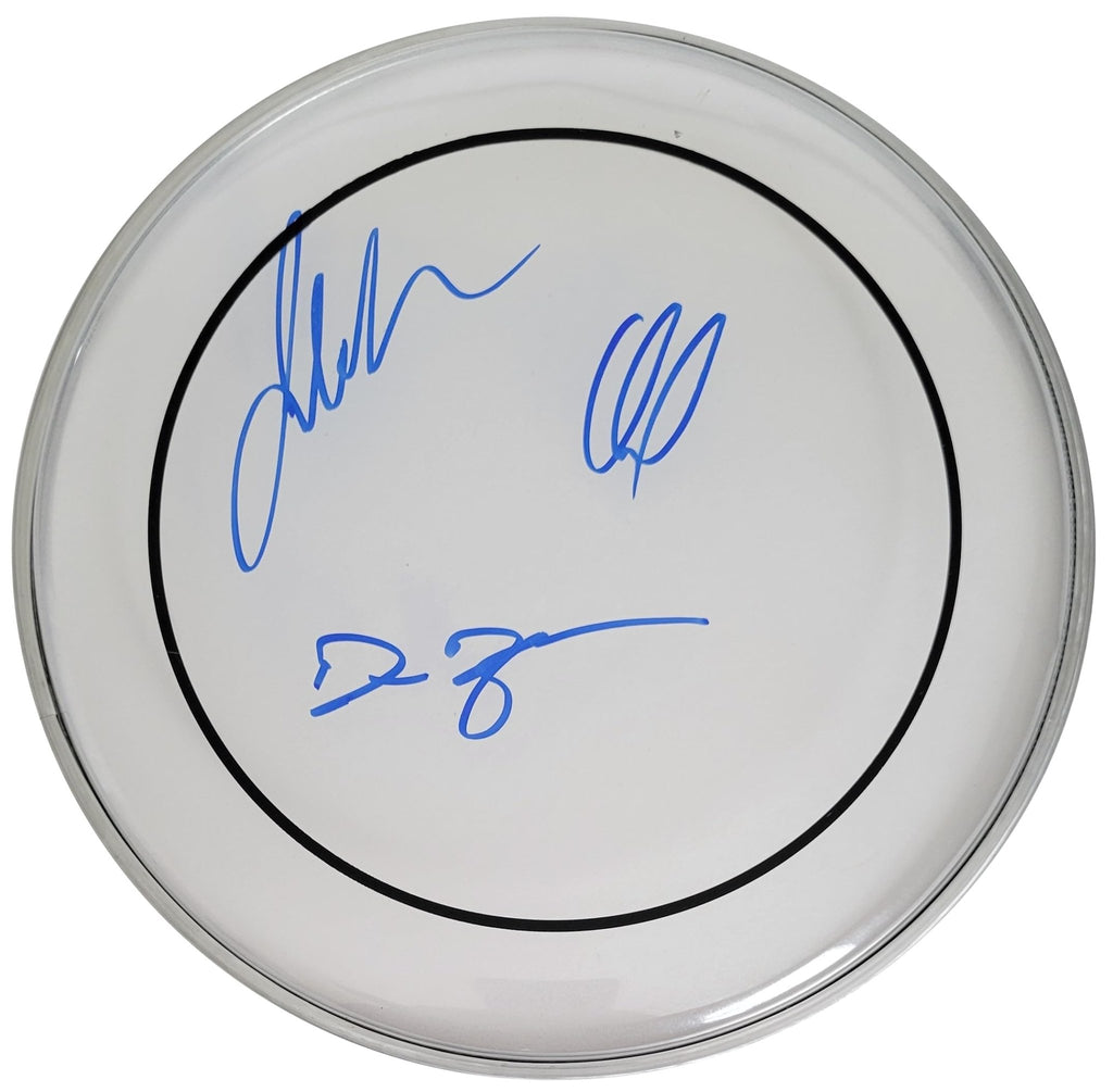 Disturbed Band Signed Drumhead COA Proof Autographed David Draiman,Dan Donegan,John Moyer