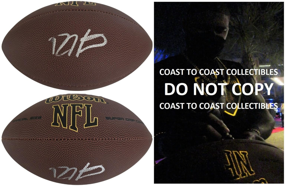 Devin Hester Signed Football Proof COA Autographed Chicago Bears The U Miami Atlanta Falcons