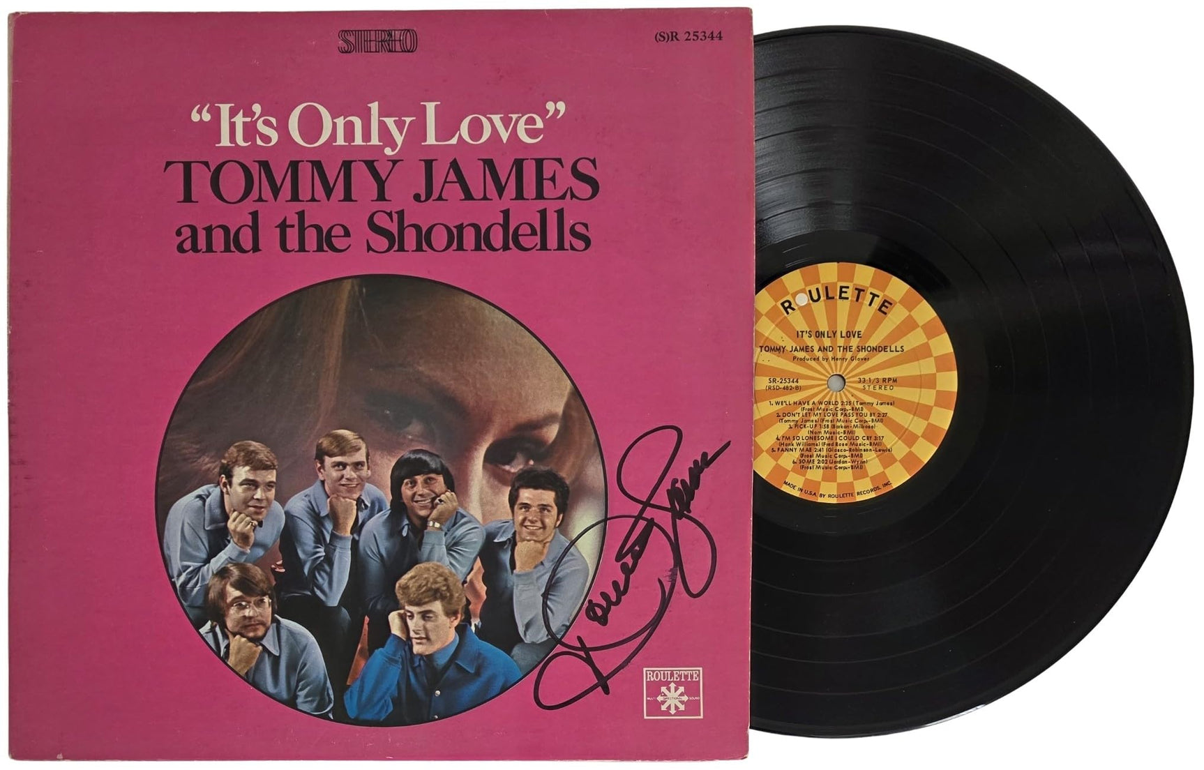 Tommy James Signed It's Only Love Album COA Exact Proof Autographed Vinyl Record