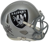 Geno Smith Signed Raiders Mini Football Helmet Proof COA Autographed Las Vegas Raiders