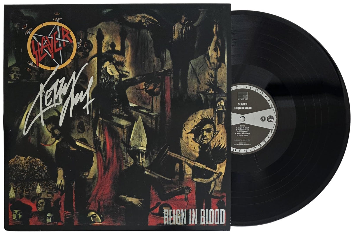 Kerry King Signed Slayer Reign in Blood Album COA Proof Autographed Vinyl Record