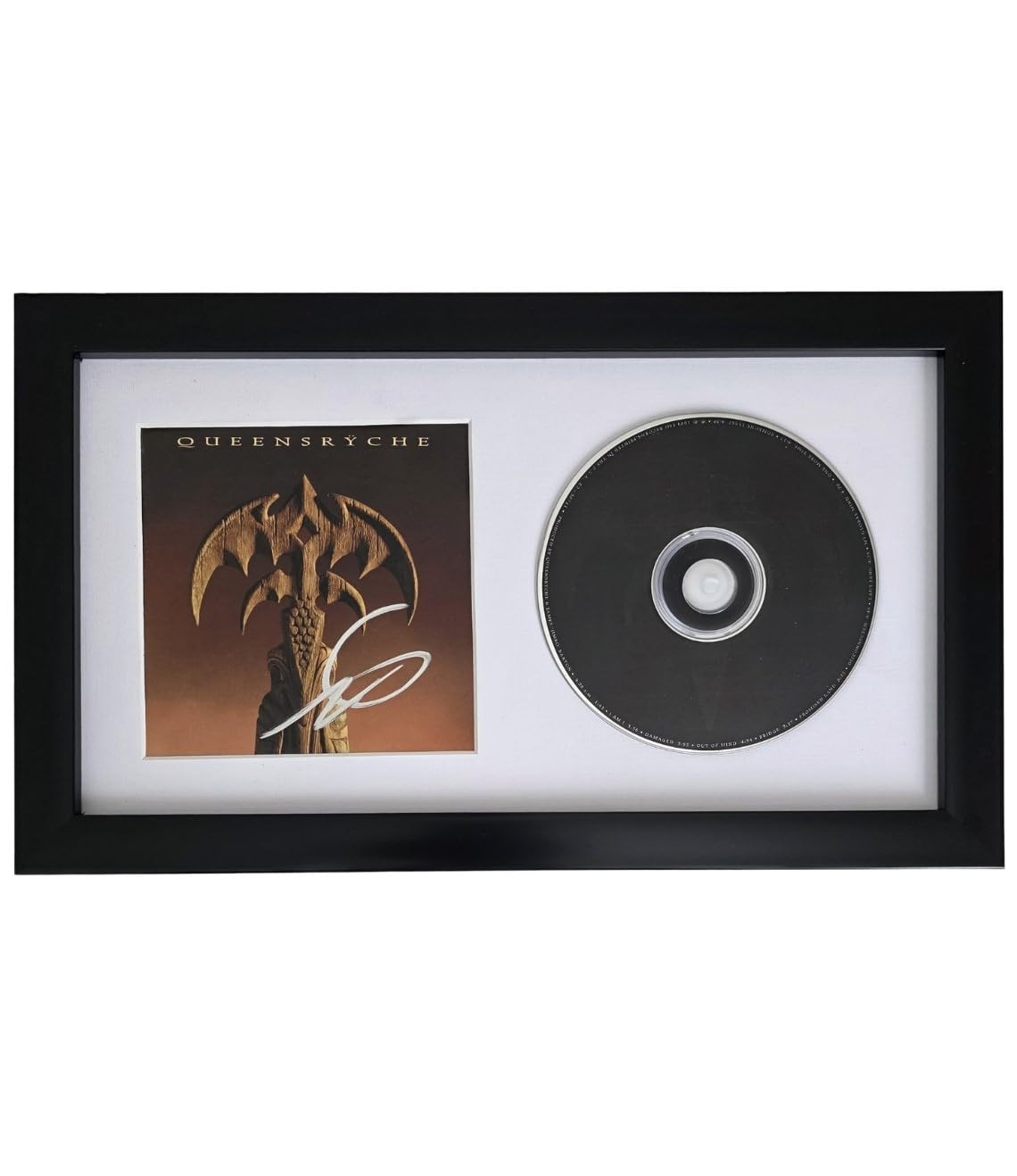 Geoff Tate Signed Queensryche Promised Land CD Framed COA Proof Autographed Framed CD 12x7