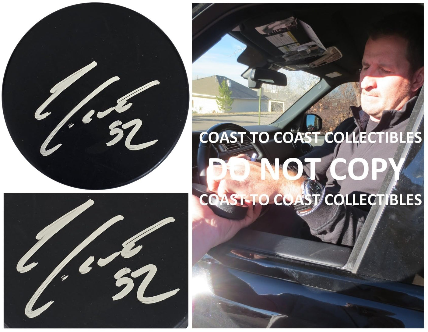 Adam Foote Signed Hockey Puck Proof Autographed Blue Jackets Colorado Avalanche