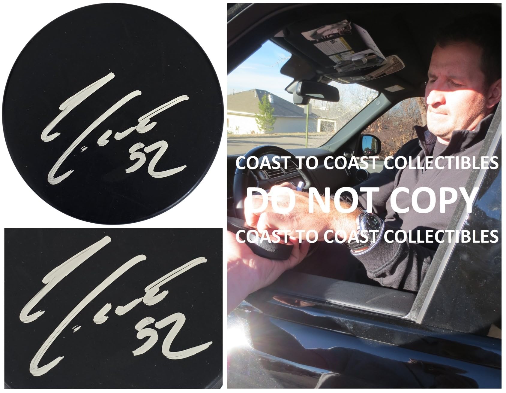 Adam Foote Signed Hockey Puck Proof Autographed Blue Jackets Colorado Avalanche