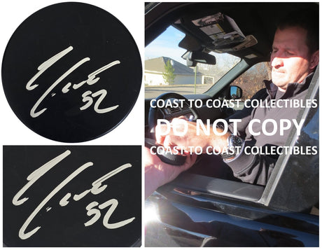 Adam Foote Signed Hockey Puck Proof Autographed Blue Jackets Colorado Avalanche