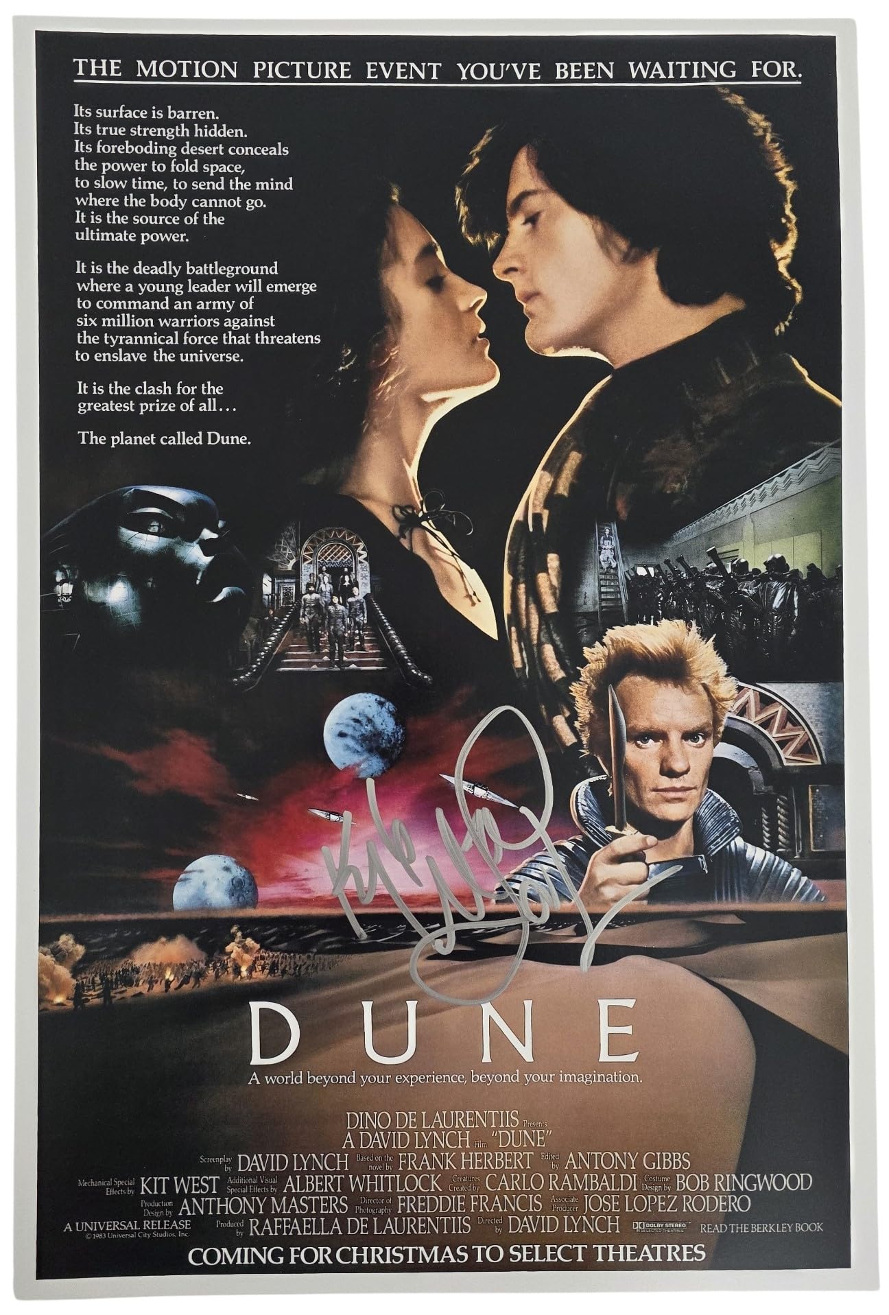 Kyle MacLachlan Signed Dune 12x18 Photo Poster COA Exact Proof Autographed Actor Movie STAR
