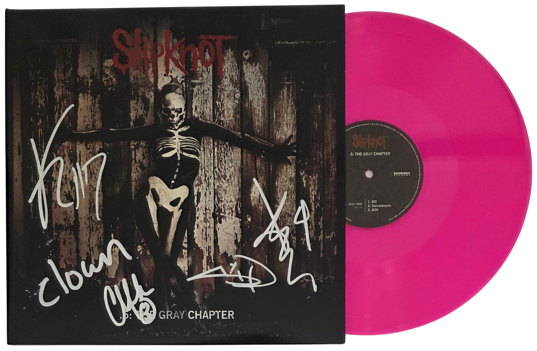 Slipknot Metal Band Signed 5 The Gray Chapter Album COA Exact Proof Autographed Vinyl Record