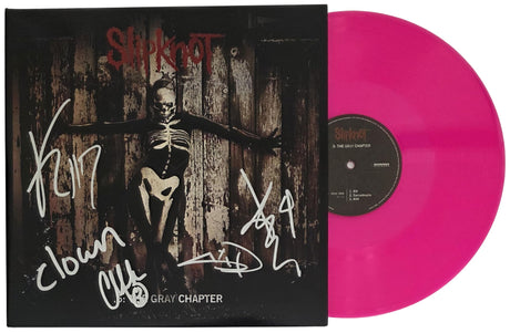Slipknot Metal Band Signed 5 The Gray Chapter Album COA Exact Proof Autographed Vinyl Record