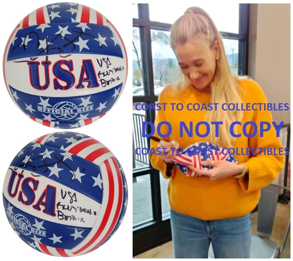 Kerri Walsh Jennings Signed USA Beach Volleyball Proof Autographed Olympic Gold. GOAT