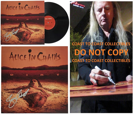 Jerry Cantrell Signed Alice In Chains Dirt Album COA Exact Proof Autographed Vinyl Record