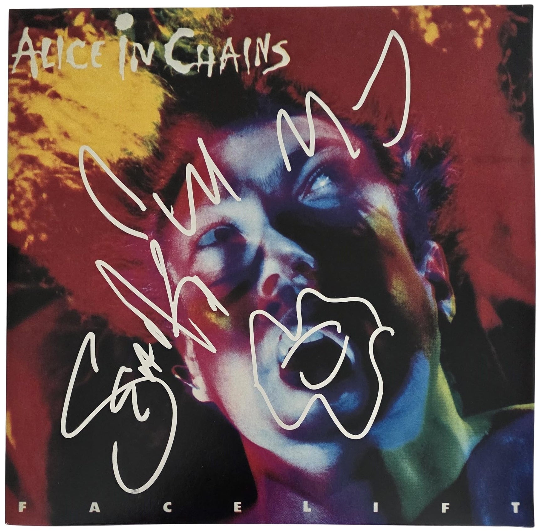 Sean Kinney Signed Alice In Chains Facelift Album COA Proof Autographed Vinyl Record Alice In Chains