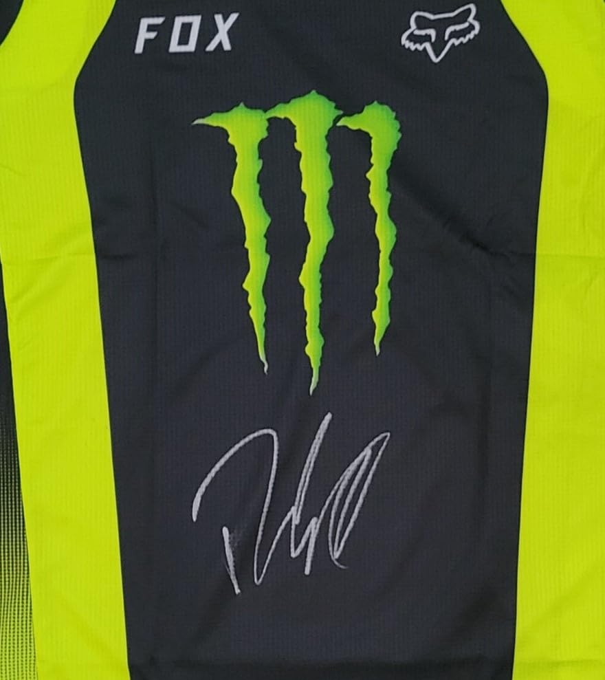 Ricky Carmichael Signed Monster Jersey Proof Autographed Supercross Motocross