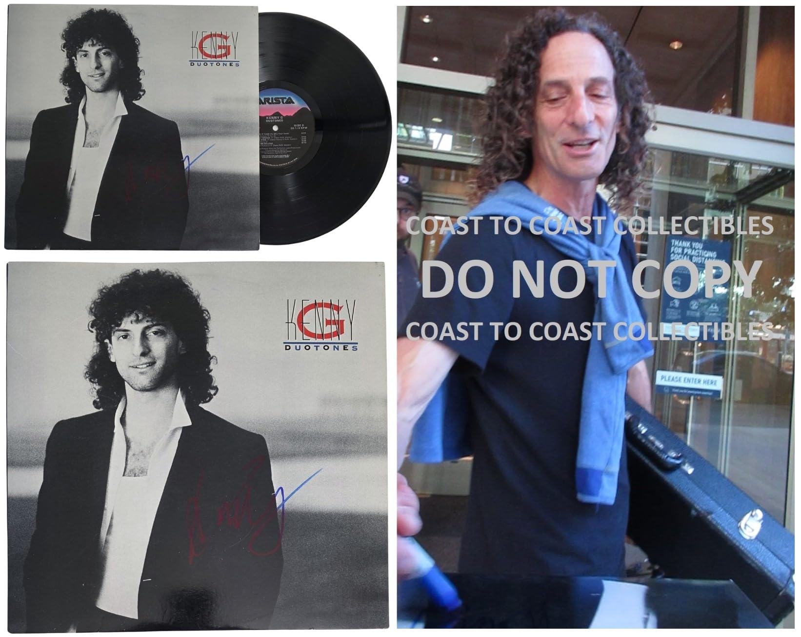 Kenny G Signed Duotones Album Proof Beckett COA Saxophonist Autographed Vinyl Record