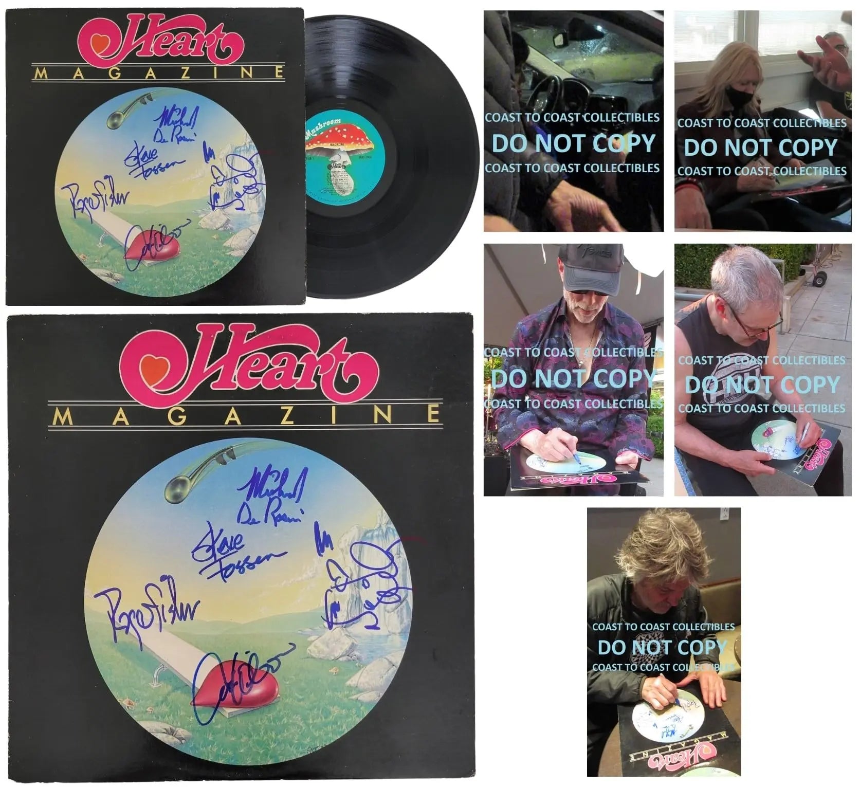Nancy Wilson & Ann Wilson Signed Heart Magazine Album Proof COA Autographed Vinyl STAR