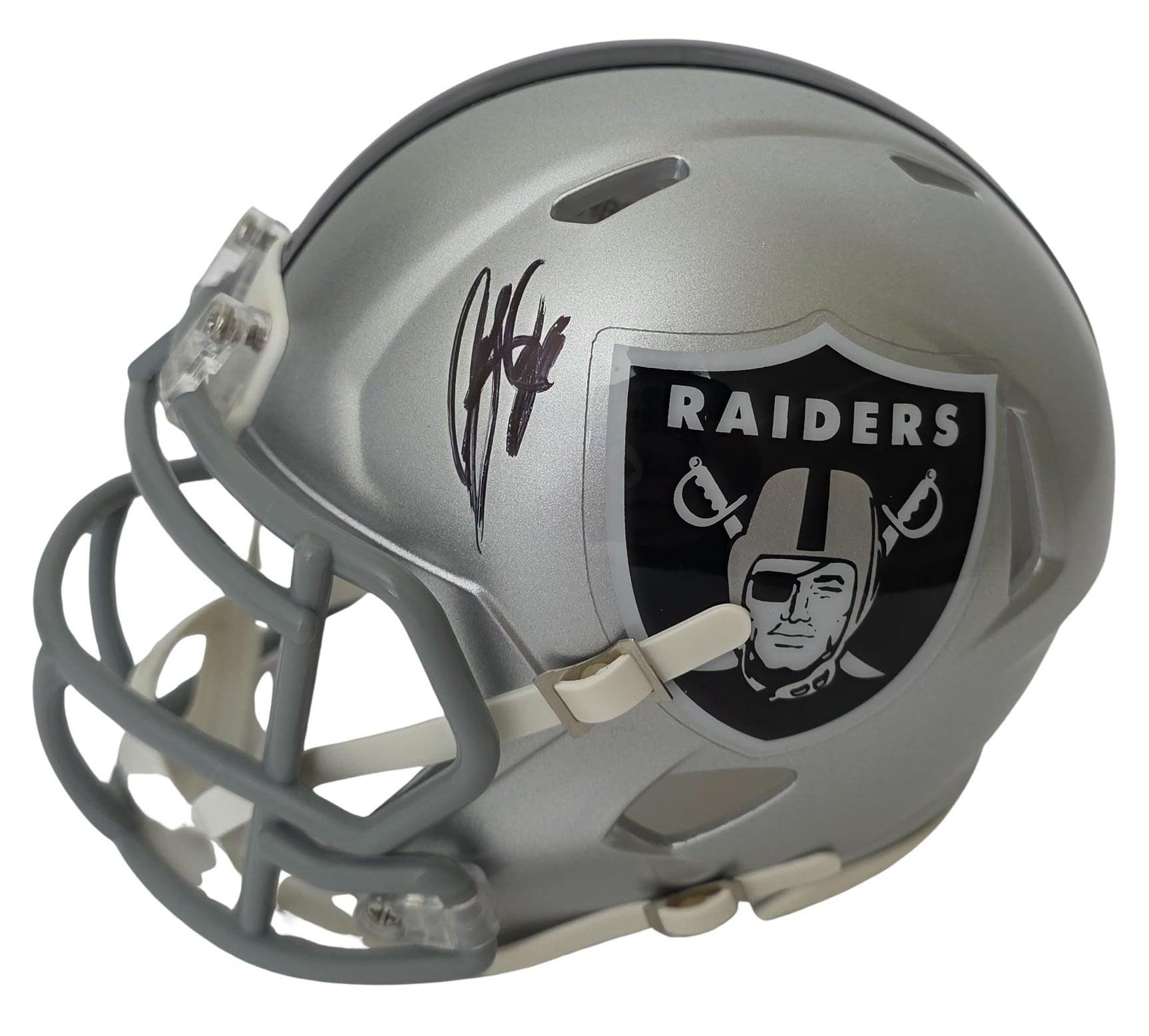 Geno Smith Signed Raiders Mini Football Helmet Proof COA Autographed Las Vegas Raiders