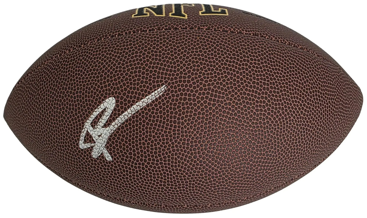 Brian Urlacher Signed Football Proof COA Autographed Chicago Bears HOF