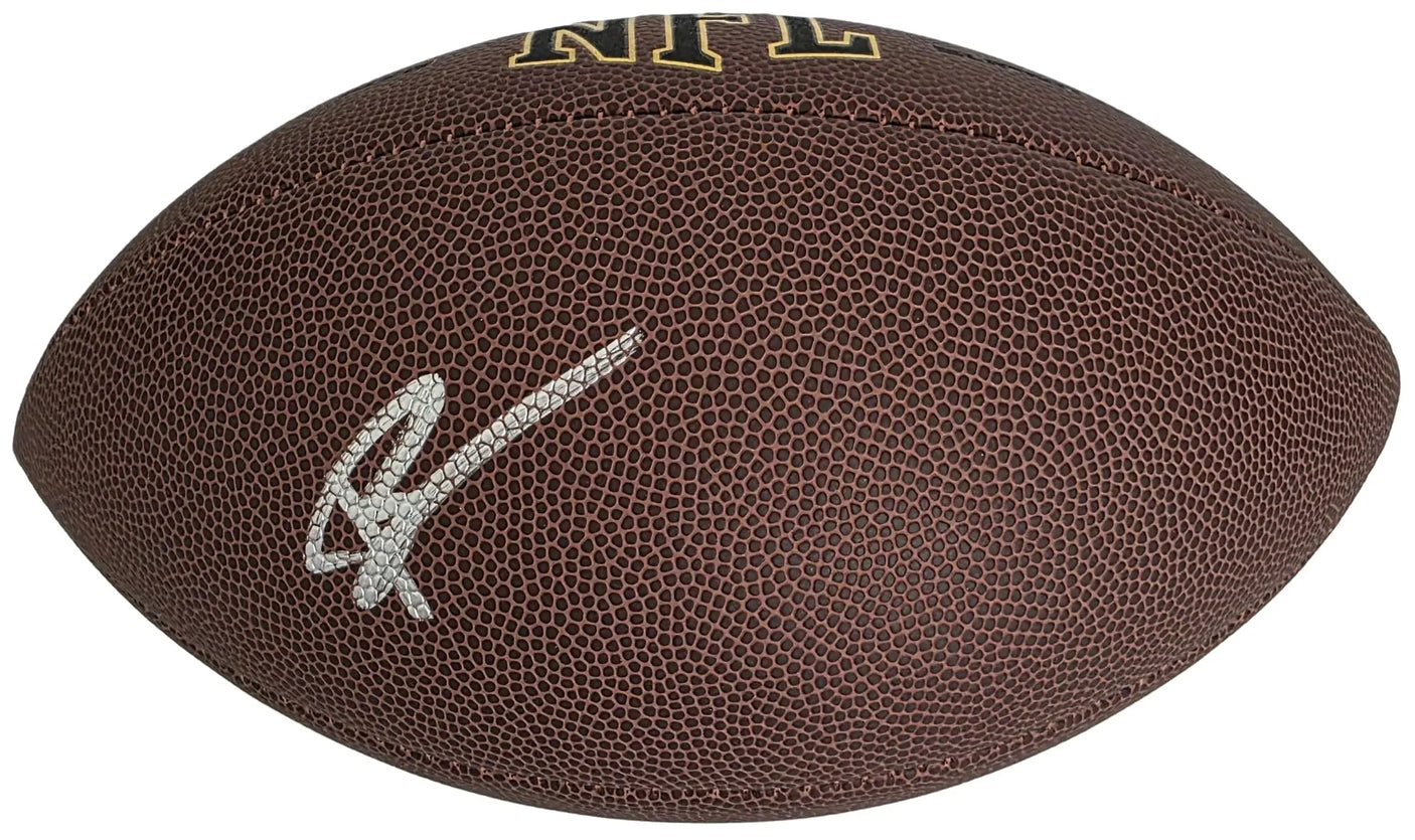 Brian Urlacher Signed Football Proof COA Autographed Chicago Bears HOF