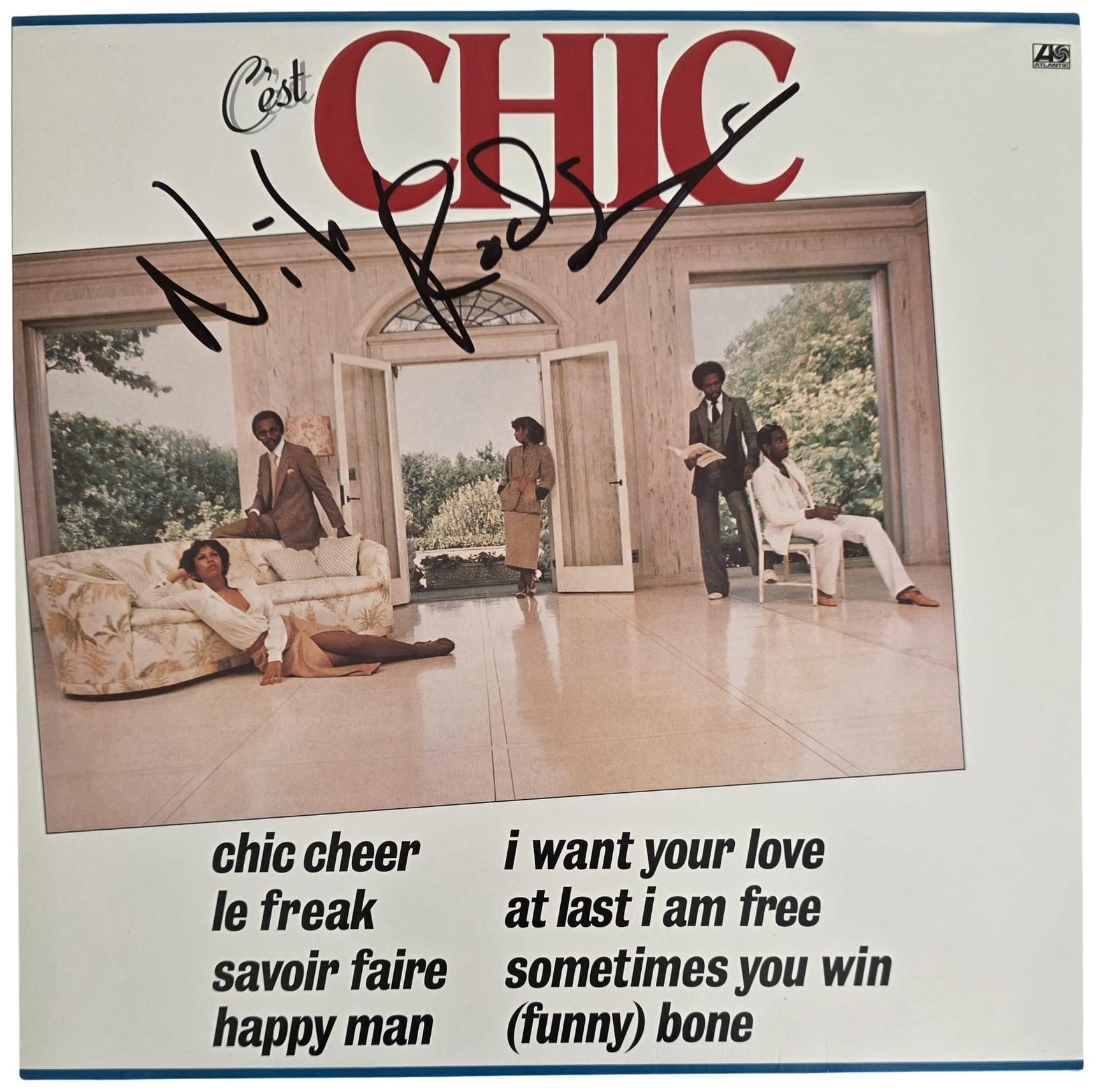 Nile Rodgers Signed C'est Chic Album COA Exact Proof Autographed Vinyl Record Le Freak