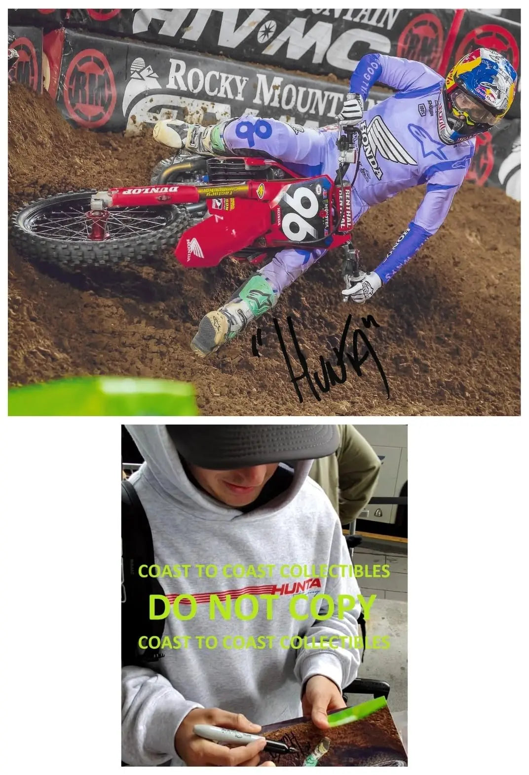 Hunter Lawrence Signed 8x10 Photo COA Proof Autographed Supercross Motocross..
