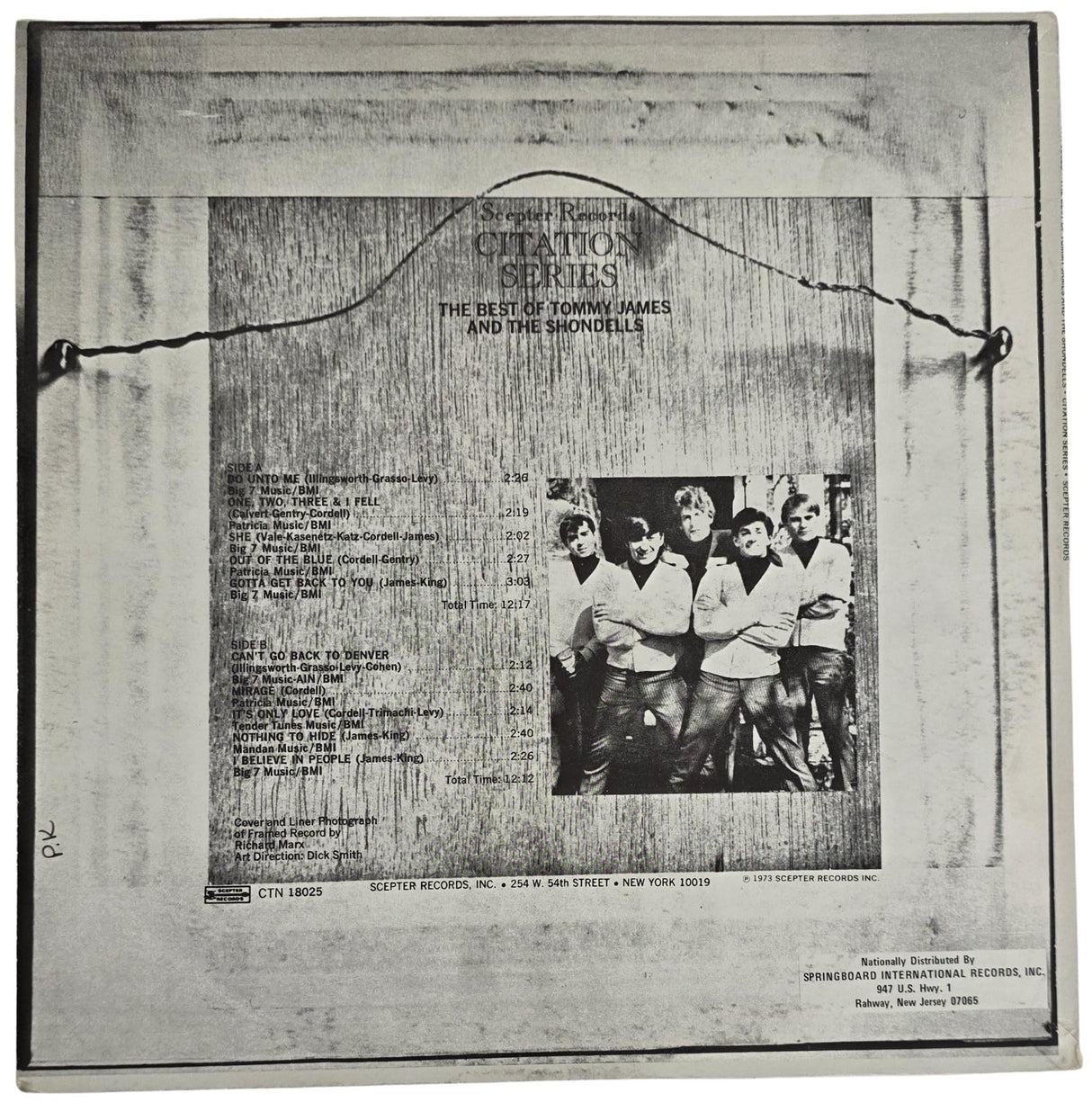 Tommy James Signed Best of The Shondells Album COA Proof Autographed Vinyl Record