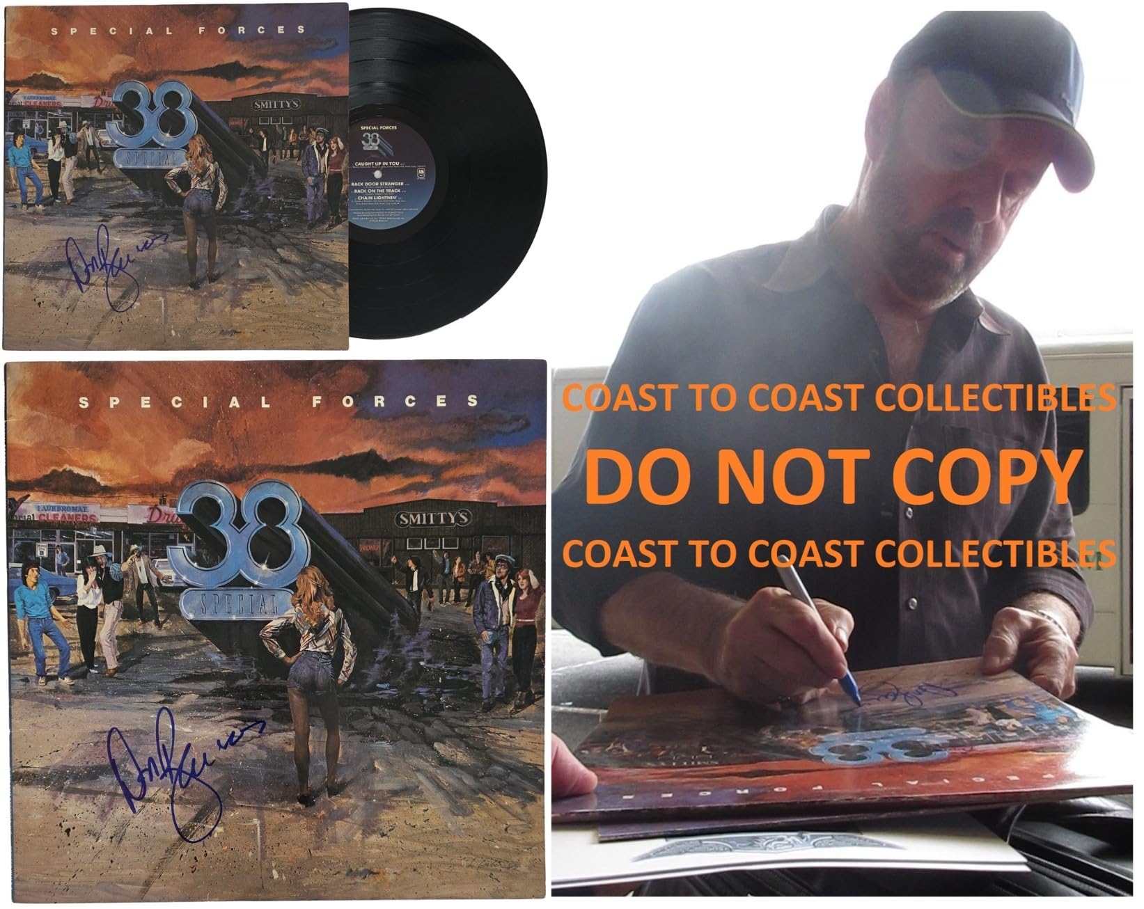 Don Barnes Signed 38 Special Special Forces Album COA Proof Autographed Vinyl Record