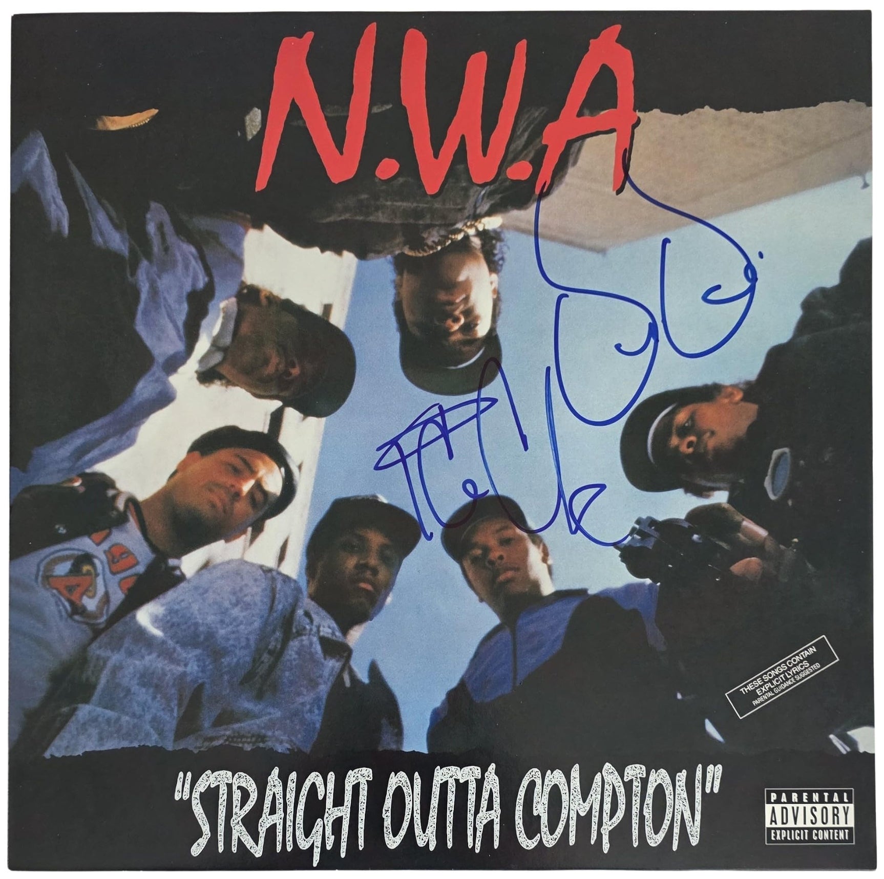 Dr. Dre & Ice Cube Signed NWA Straight Outta Compton Album COA Proof Autographed