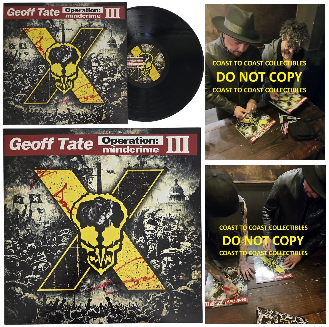 Geoff Tate Signed Queensryche Operation Mindcrime III Album COA Proof Autographed Vinyl Record