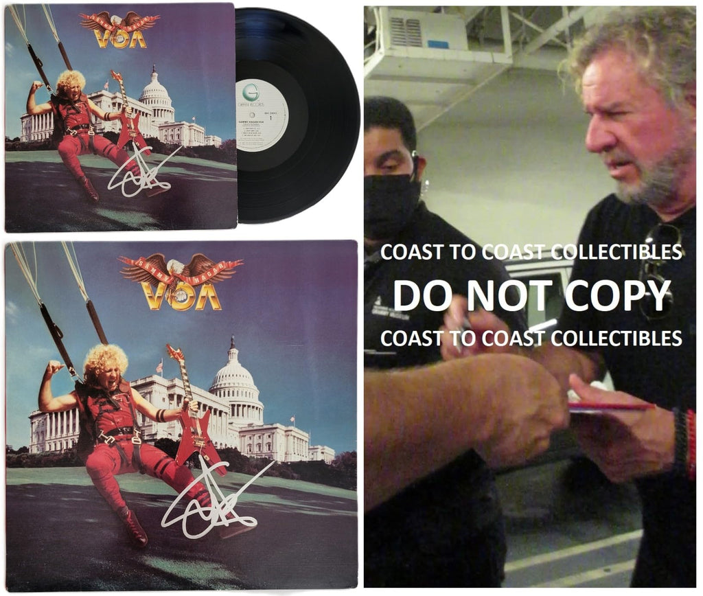 Sammy Hager Signed VOA Album Vinyl Record COA Proof Autographed I can't Drive 55 star