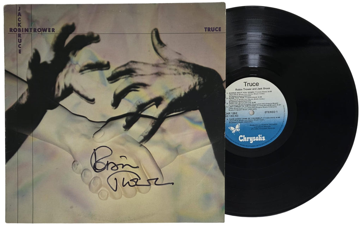 Robin Trower Signed Truce Album COA Exact Proof Autographed Vinyl Record