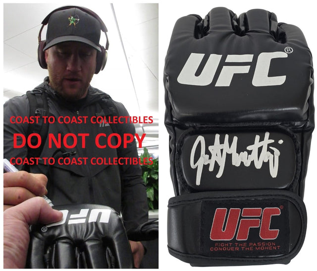 Justin Gaethje Signed Glove COA Exact Proof Autographed MMA UFC Champion
