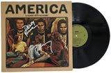 Dewey Bunnell Gerry Beckley Signed America Album COA Exact Proof Vinyl Record