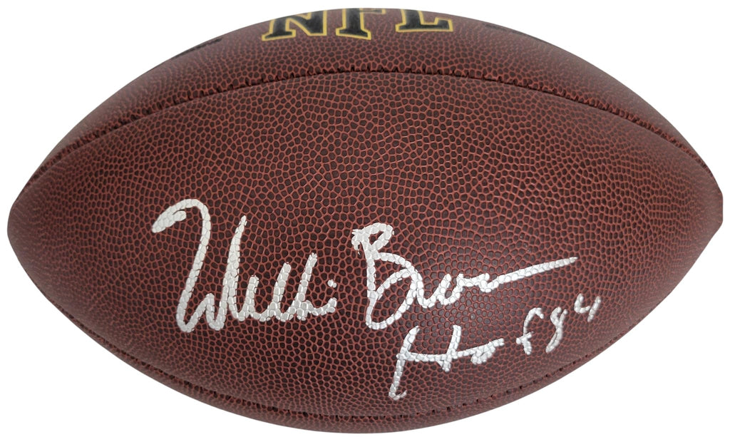 Willie Brown Signed Football Proof Beckett Oakland Raiders Grambling Autographed
