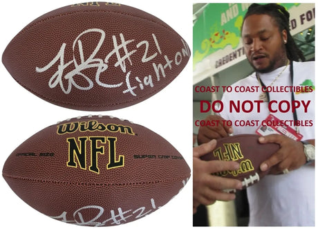 LenDale White Signed Football Proof COA Autographed USC Trojans Tennessee Titans