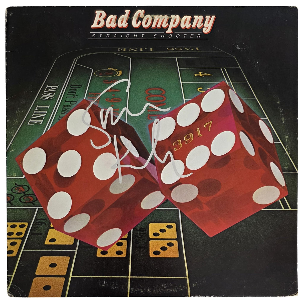 Simon Kirke Signed Bad Company Straight Shooter Album COA Exact Proof Autographed Vinyl Record