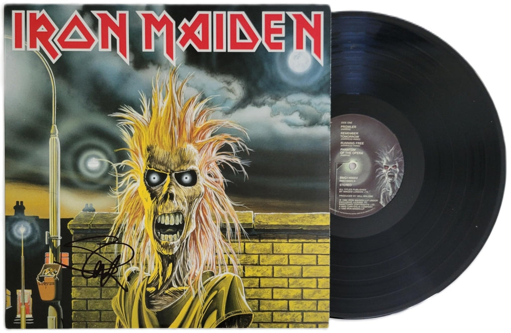 Steve Harris Signed Iron Maide Album COA Exact Proof Autographed Vinyl Record Iron Maiden