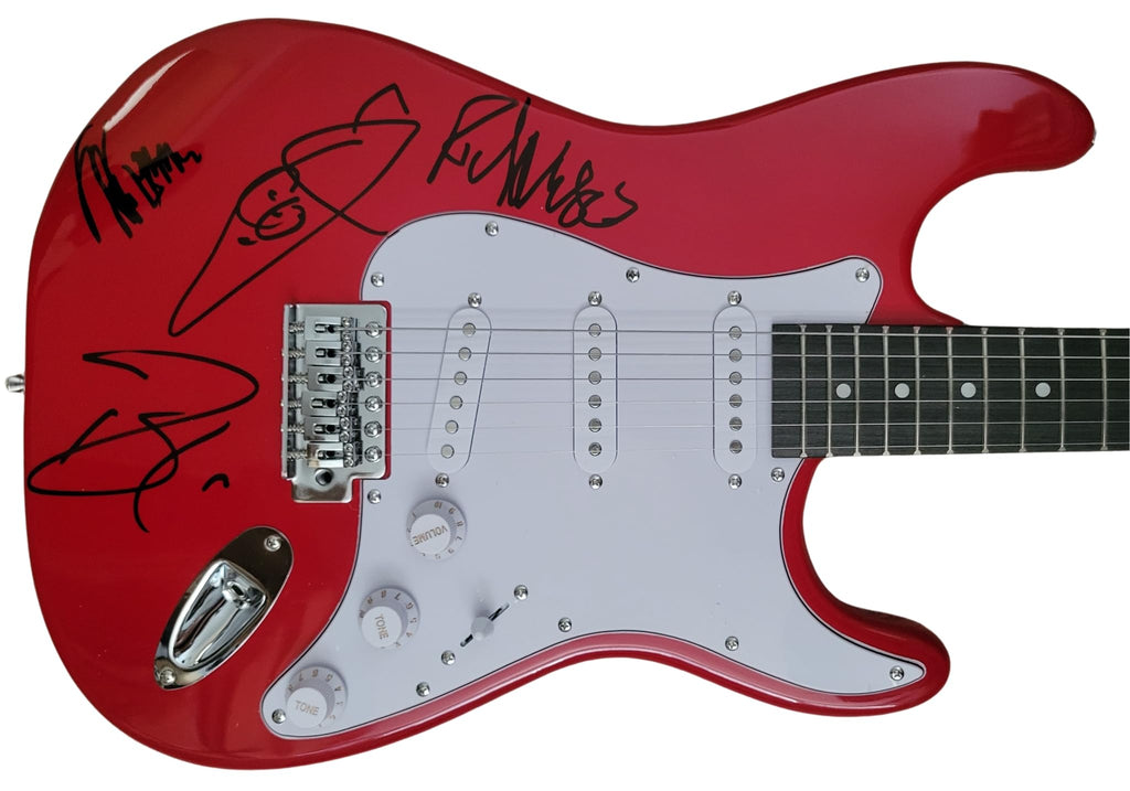 Cheap Trick band signed full size Electric guitar COA proof Robin Zander,Rick Nielsen,Tom Peterson