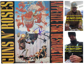 Duff McKagan & Steve Adler Signed G.N.R Appetite for Destruction 12x12 Photo Proof
