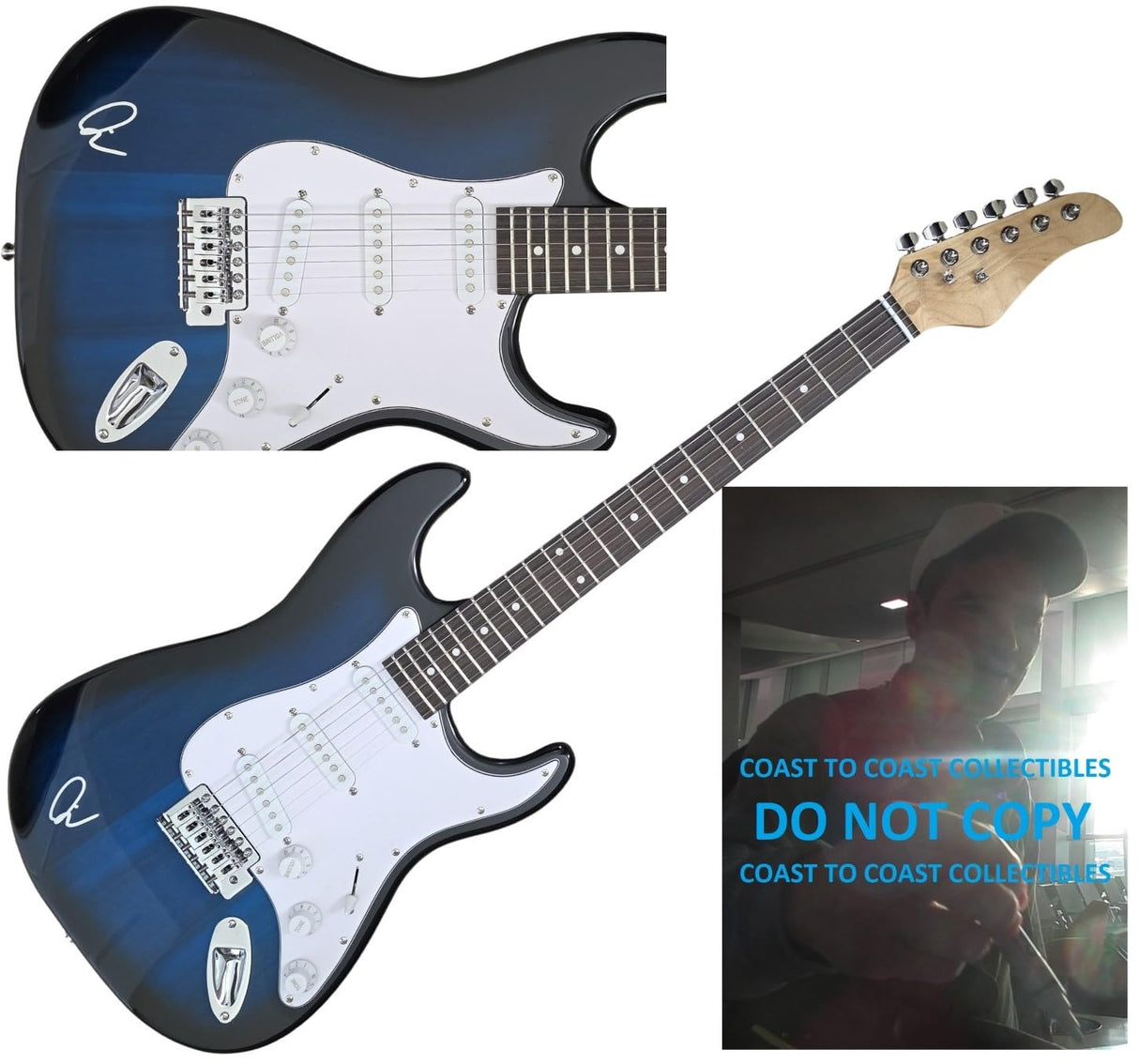 Rivers Cuomo Signed Full Size Electric Guitar COA Exact Proof Autographed Weezer