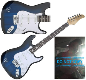 Rivers Cuomo Signed Full Size Electric Guitar COA Exact Proof Autographed Weezer